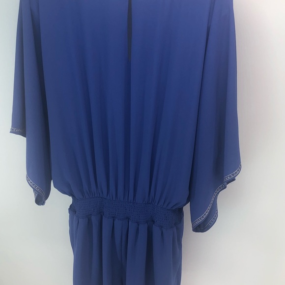 White House Black Market Blue Romper with pockets in Excellent Condition - Picture 7 of 11